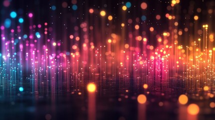 Abstract digital art, colorful light streams, dynamic background