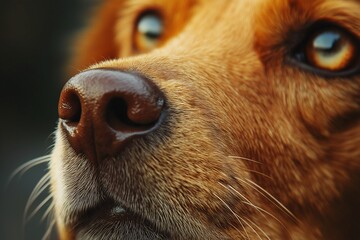 Adorable Brown Canine Close-Up. Captivating Pet Portrait with Adorable Expression and Friendly Eyes