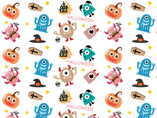 ハロウィーン■ハロウィーンパンプキン＆モンスターの背景