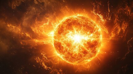 Fiery Celestial Body: A Cosmic Inferno