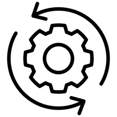 workflow automation line icon