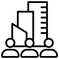 company culture line icon