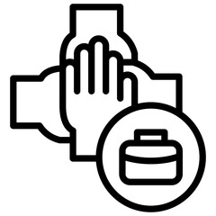 Obraz premium employee engagement line icon