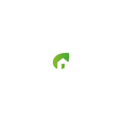 Eco house logo icon flat vector design