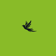 Flying bird logo icon flat vector design