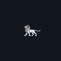 Lion logo icon flat vector design