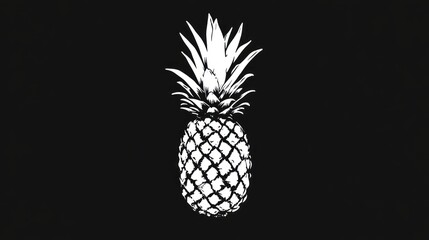 Silhouette of a pineapple