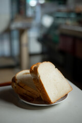 Coffee and bread toast a perfect breakfast scene.