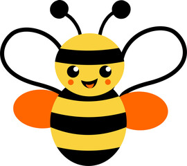 Modern professional bee logo vector design, bee silhouette cut out vector sticker with Simple Geometric Design of bee emblem design Mascot Creative Design