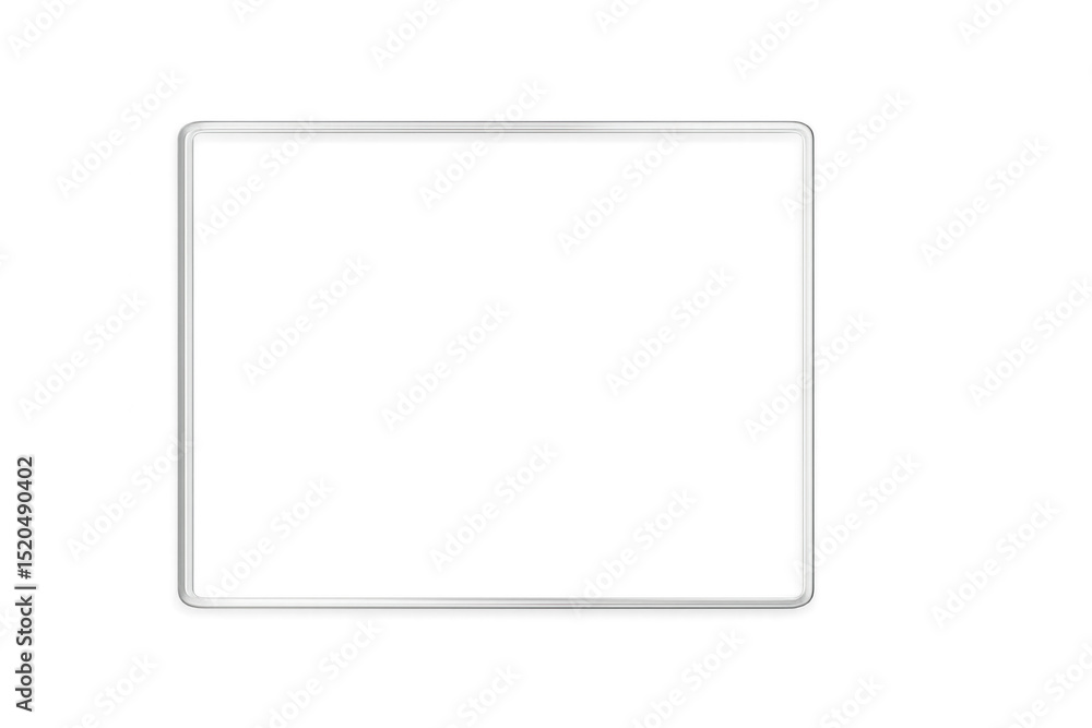 Poster metallic rectangular border with transparent surround, framing checkered pattern suitable for graphi