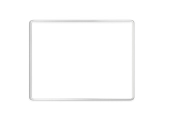 Metallic rectangular border with transparent surround, framing checkered pattern suitable for graphic design and branding purposes