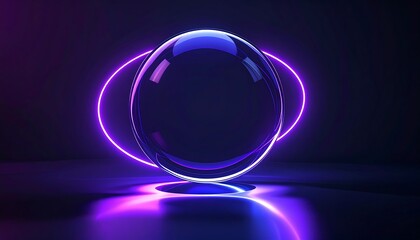 Abstract neon orb