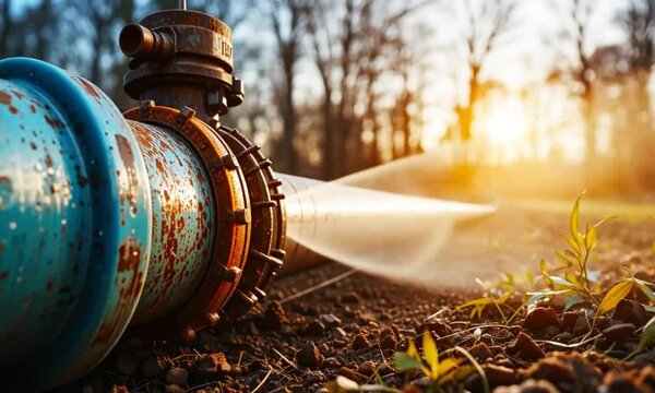 big gas pipe leak in the morning