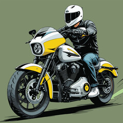 Cool motorcycle vector art for graphic design