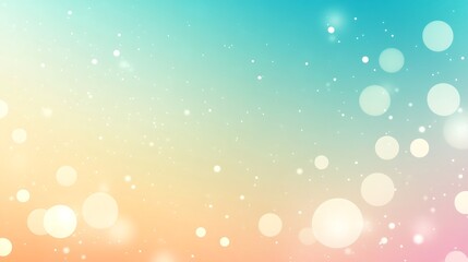 Delicate pastel gradient background with glowing circles.
