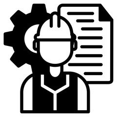Engineer outline mixed icon