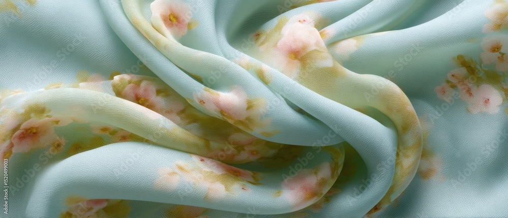 Aufkleber elegant racing silks fabric with delicate floral patterns and subtle texture variations for luxury b