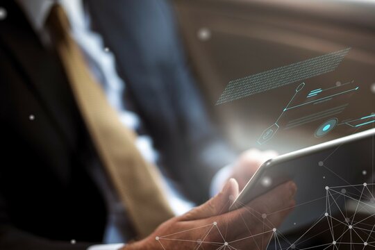 Businessman using a digital tablet