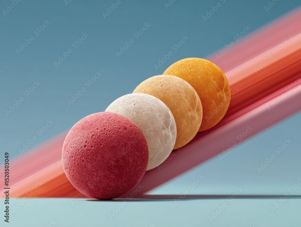 Poster Gradient Minimalist Spheres Chromatic Progression in Modern Design - Innovative Visual Composition for Creative Marketing and Brand Identity Storytelling