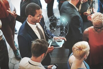 Diverse group of business people having a meetup