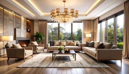 Luxurious living room interior (1)
