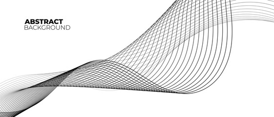 Abstract Background With Wavy lines. Wave line banner. Vector