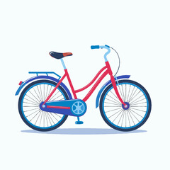 colored bicycle vector isolated on white background