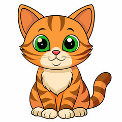 Cat Vector illustration on isolated white background 