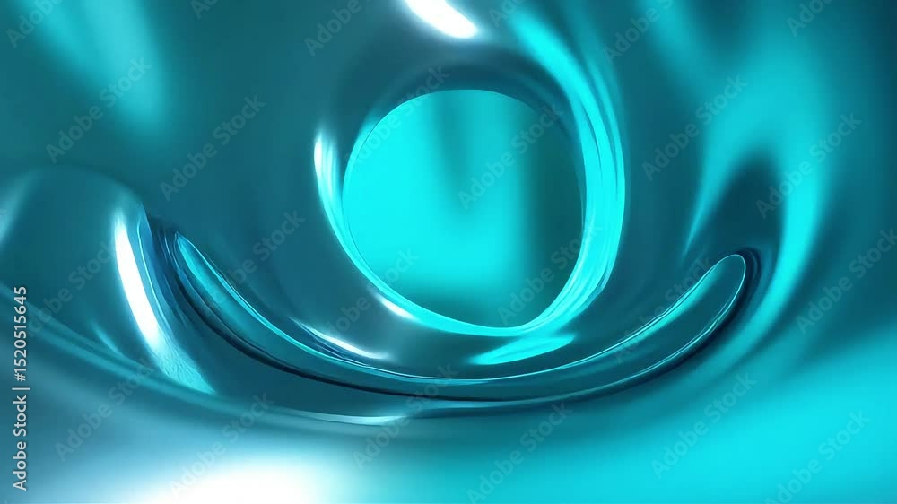 Poster abstract teal liquid swirl: dynamic fluid motion graphics