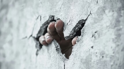 A hand holding a piece of paper against a white background.