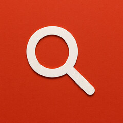 red magnifying glass