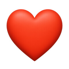 red heart on white background