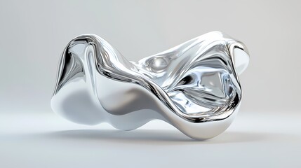 digital technology silver metal liquid poster background