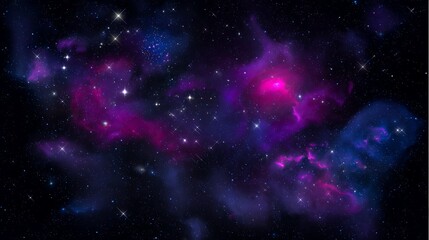 Fototapeta premium Vivid cosmic clouds and starfield vista