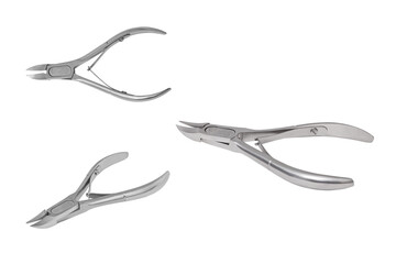 A stainless steel cuticle nipper with a precision blade and ergonomic handle, ideal for nail salons, manicure sets, and beauty tool promotions. Perfect for commercial product listings.