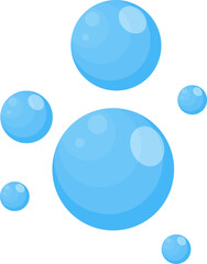 Blue Transparent Bubble Clump