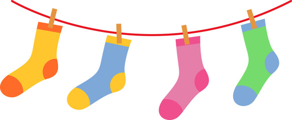 Winter socks illustration