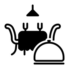 dining room icon, glyph icon style