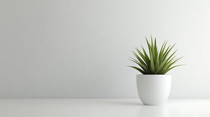 A potted plant in a simple, minimalist setting.