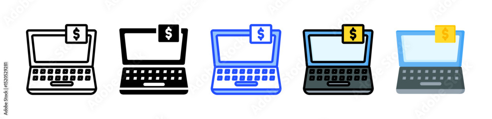Poster electronic icon collection with multiple styles