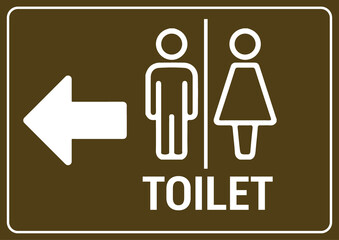toilet arrow sign