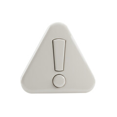 Caution white 3d symbol