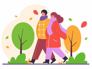 autumn walk in the park