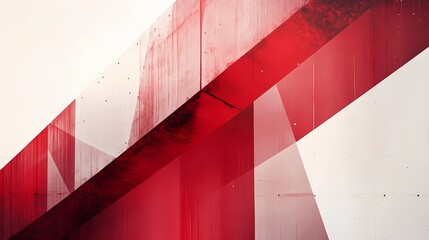 Fototapeta premium red and white geometric shapes background