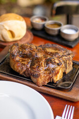 grilled meat on the grill