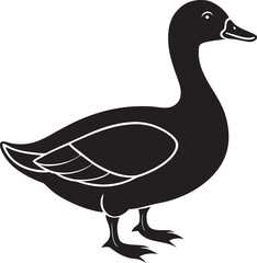 vector illustration of a duck