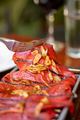 grilled Sweet pepper with garlic