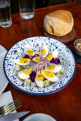 salad eggs and onion