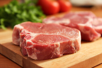 Raw Uncooked Pork Chops