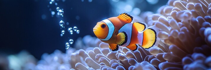 Ocean Wonder: A Clownfish in its Coral Home